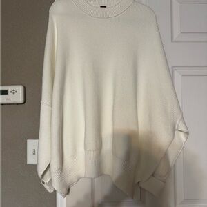Free People White Crew Neck Sweater